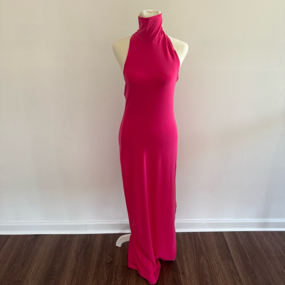 Norma Kamali Turtle Gown in Rose - Picture 2 of 4
